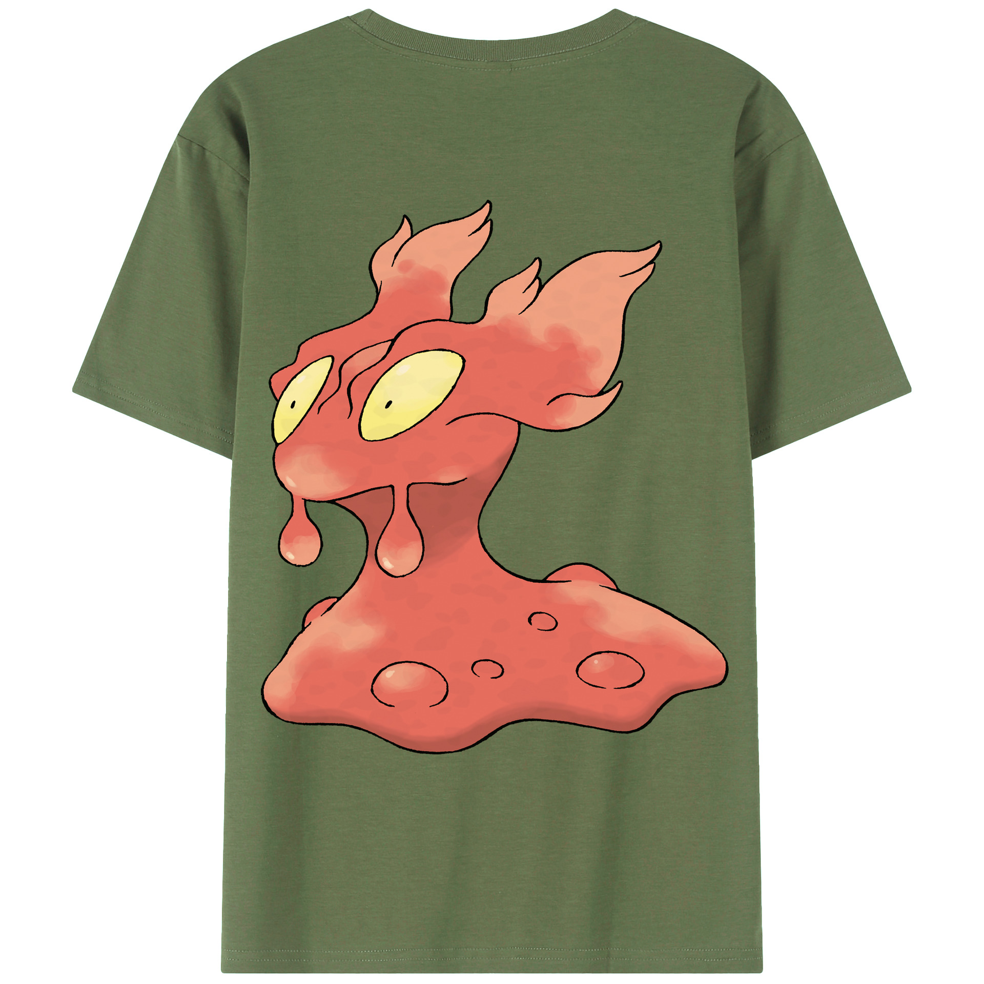 （画像用） ポケットモンスター Pokémon 綿100％ メンズ半袖Tシャツ（バックプリント） 通気性